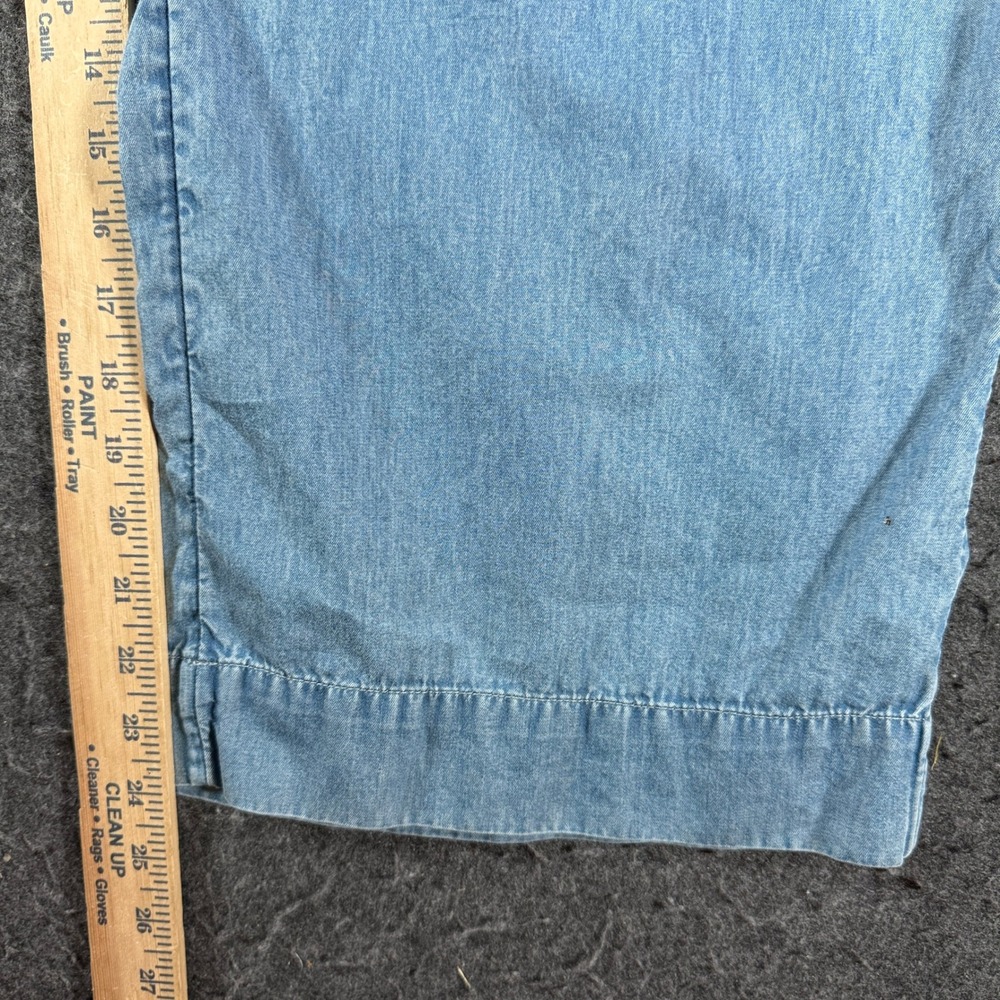 J.Jill Denim Wide Leg Jumpsuit Womens Medium Blue Cotton V-Neck WDR271981 - Picture 11 of 14